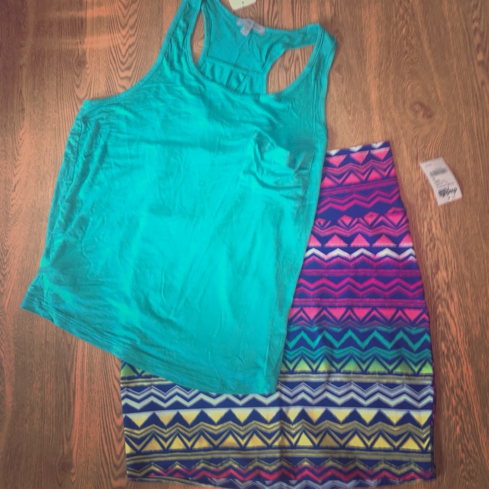 Charlotte Russe Tank and Skirt Bundle